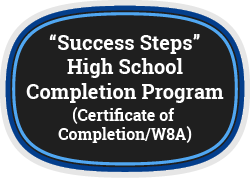 Emblem to click on to read about AHSA's Success Steps High School Completion Program
